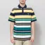 Fred Perry Striped Relaxed Polo Shirt Lemon Barley