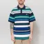 Fred Perry Striped Relaxed Polo Shirt Deep Mint