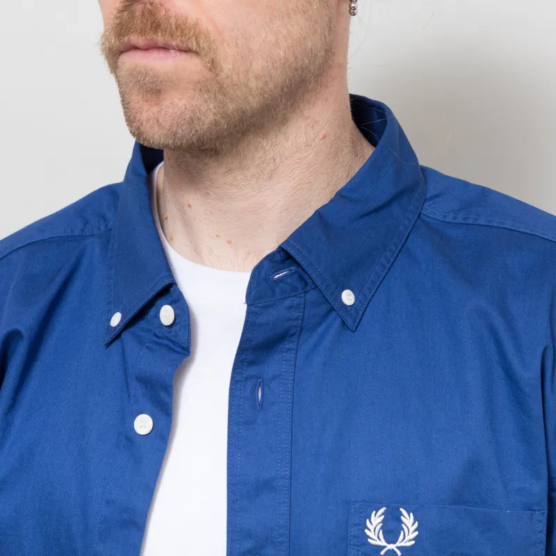 Fred Perry Relaxed Washed Twill Shirt Soho Eclipse-5