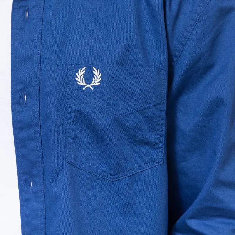Fred Perry Relaxed Washed Twill Shirt Soho Eclipse-7