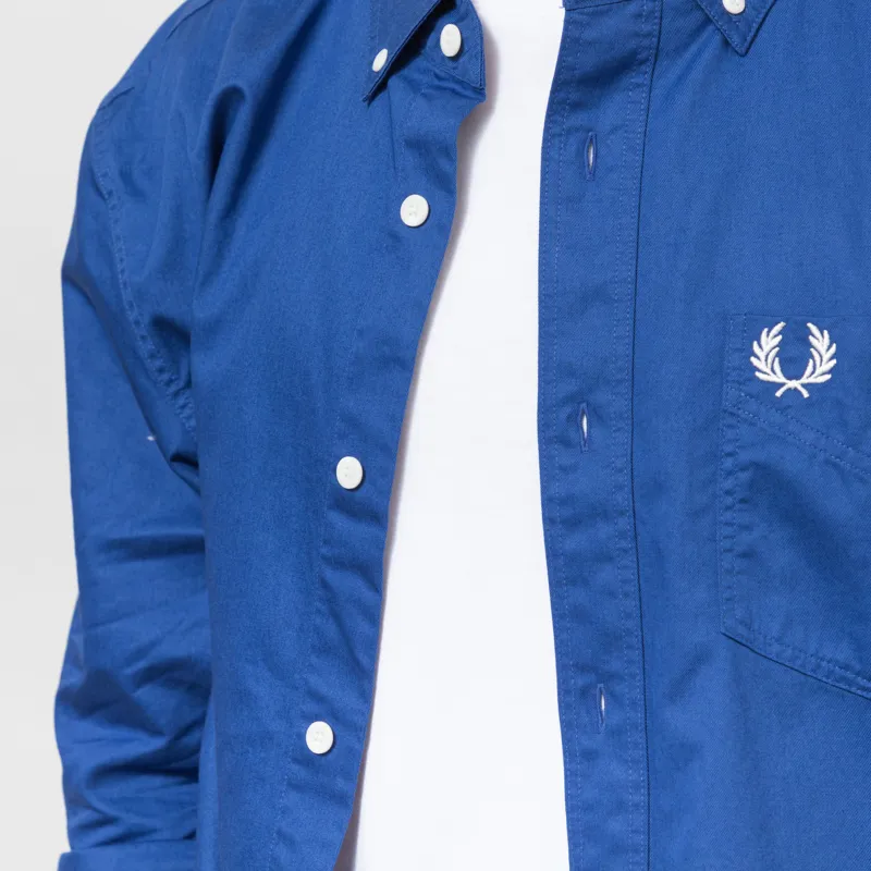 Fred Perry Relaxed Washed Twill Shirt Soho Eclipse-6