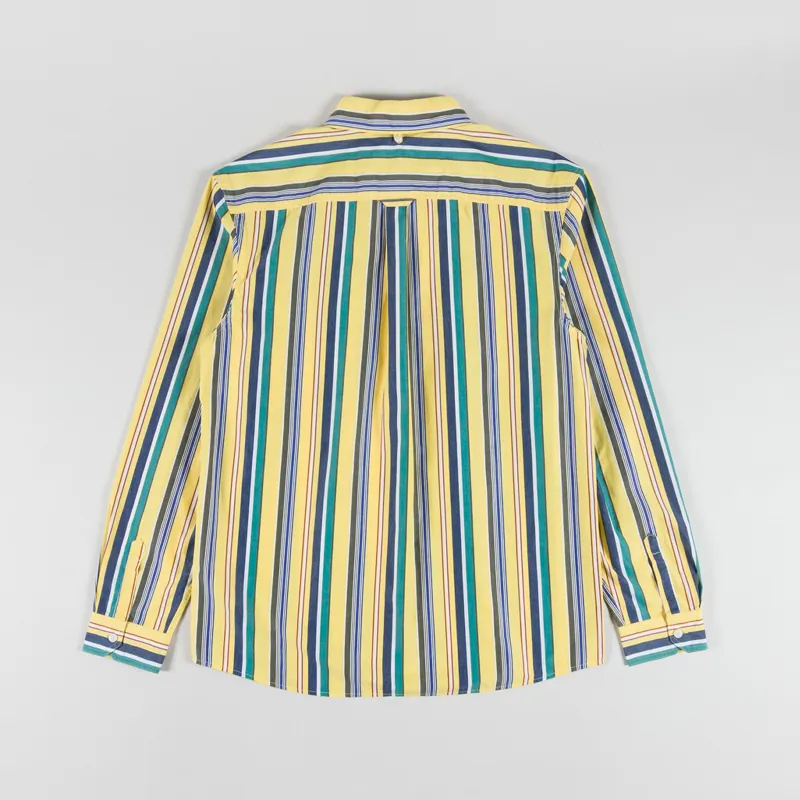 Fred Perry Relaxed Striped Shirt Lemon Barley-1