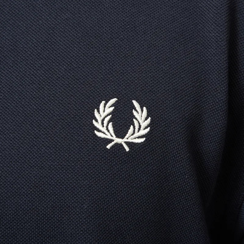 Fred Perry Button Through Polo Shirt Navy-5