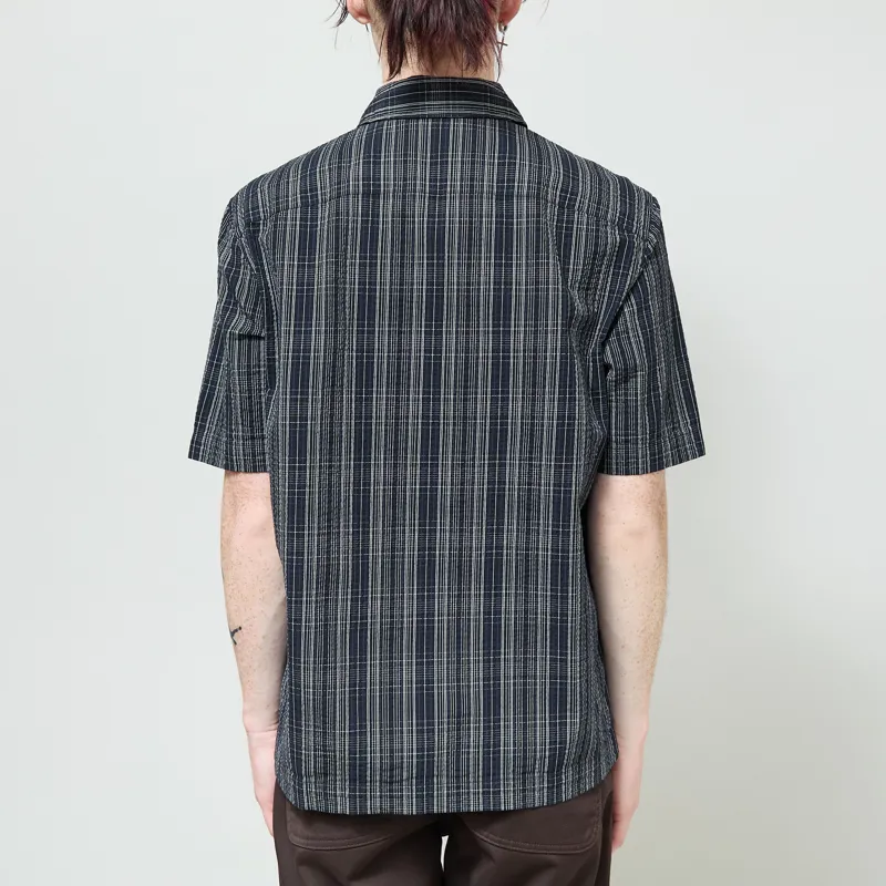 Fred Perry Seersucker Check Shirt Navy-2
