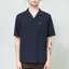 Fred Perry Seersucker Revere Collar Shirt Navy