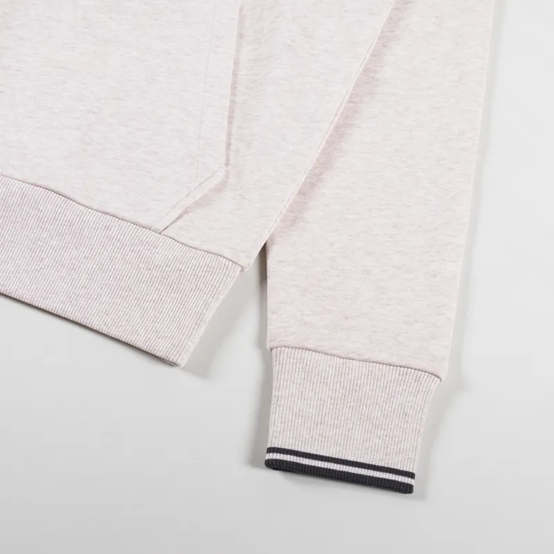 Fred Perry Tipped Hooded Sweatshirt Porridge Marl Anchor Grey-6