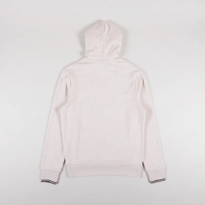 Fred Perry Tipped Hooded Sweatshirt Porridge Marl Anchor Grey-1