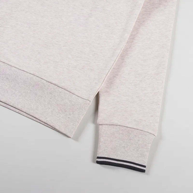 Fred Perry Tipped Hooded Sweatshirt Porridge Marl Anchor Grey-7