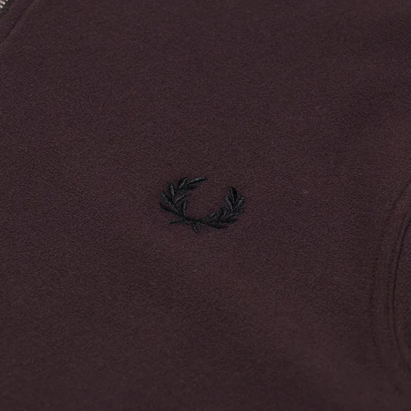 Fred Perry Crepe Pique Polo Shirt Rich Brown-3