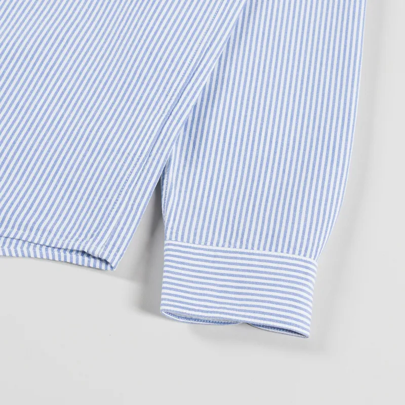 Fred Perry Relaxed Striped Oxford Shirt Sky Blue-8