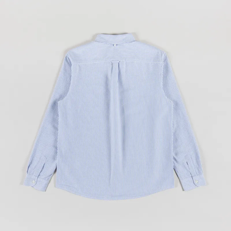 Fred Perry Relaxed Striped Oxford Shirt Sky Blue-1