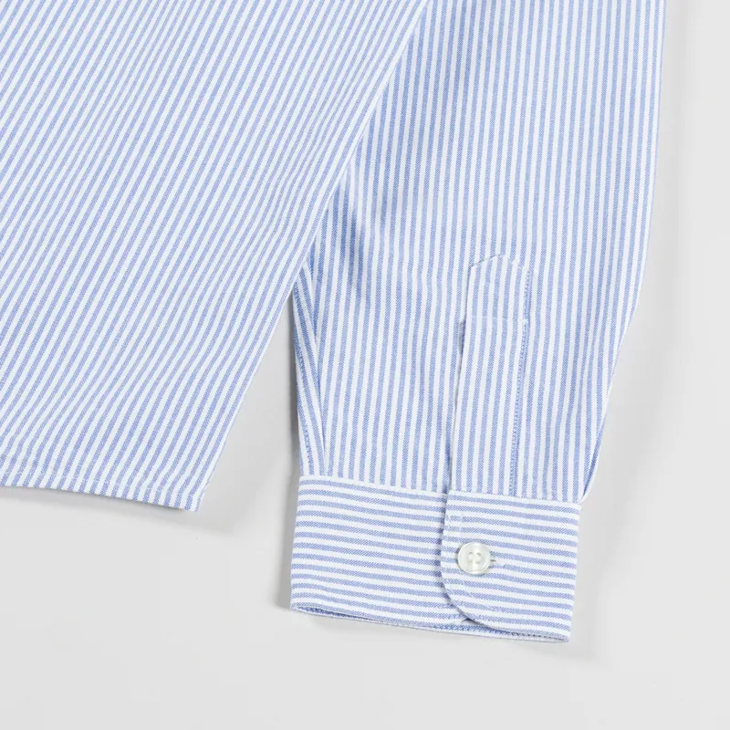 Fred Perry Relaxed Striped Oxford Shirt Sky Blue-9