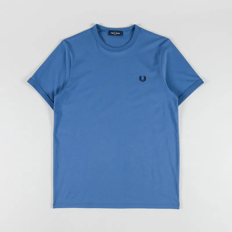 Fred Perry Ringer T Shirt Ace Blue