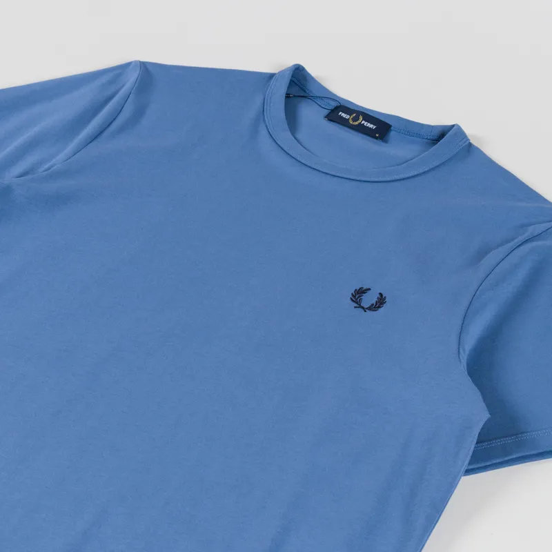 Fred Perry Ringer T Shirt Ace Blue-1
