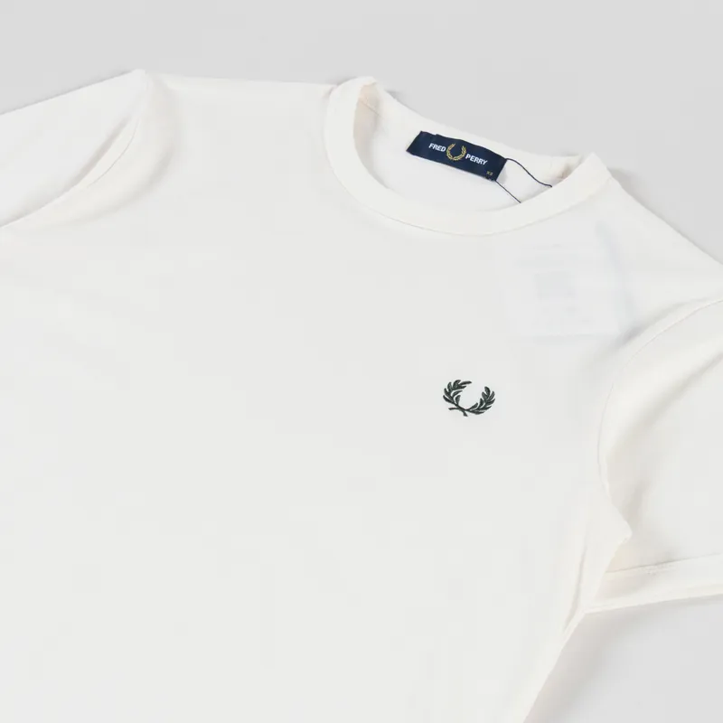 Fred Perry Ringer T Shirt Ecru-1
