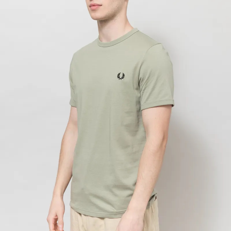 Fred Perry Ringer T Shirt Seagrass-1
