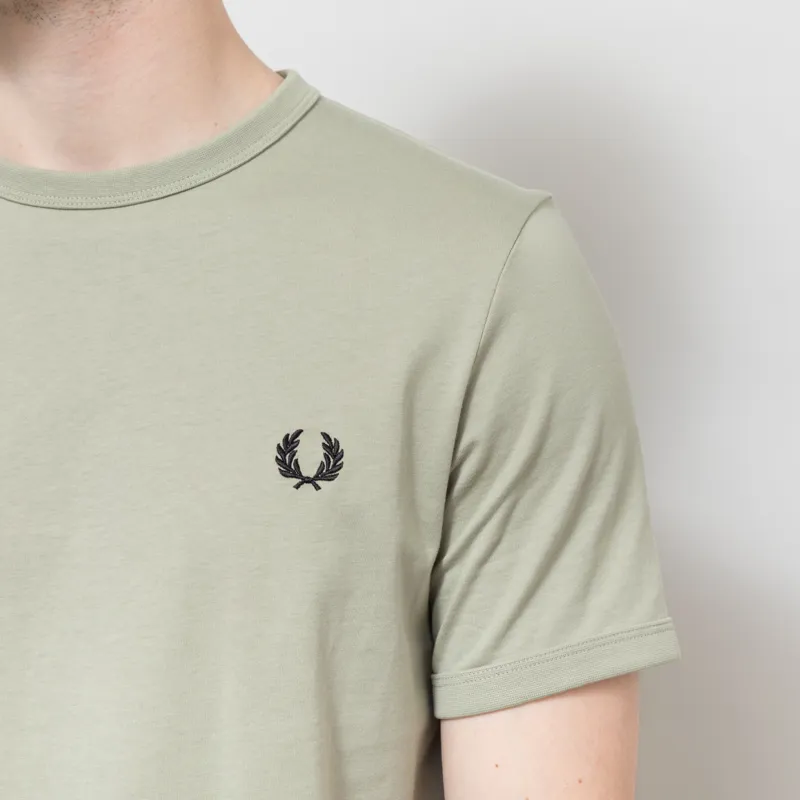 Fred Perry Ringer T Shirt Seagrass-4