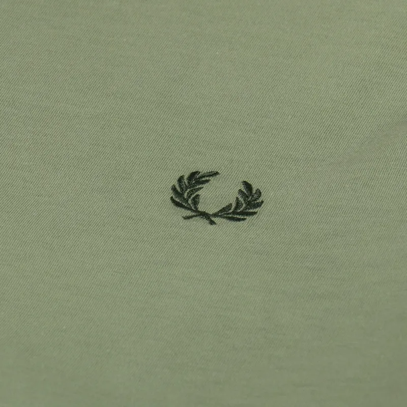Fred Perry Ringer T Shirt Olive Mint-2