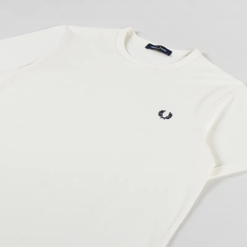 Fred Perry Ringer T Shirt Ecru-1