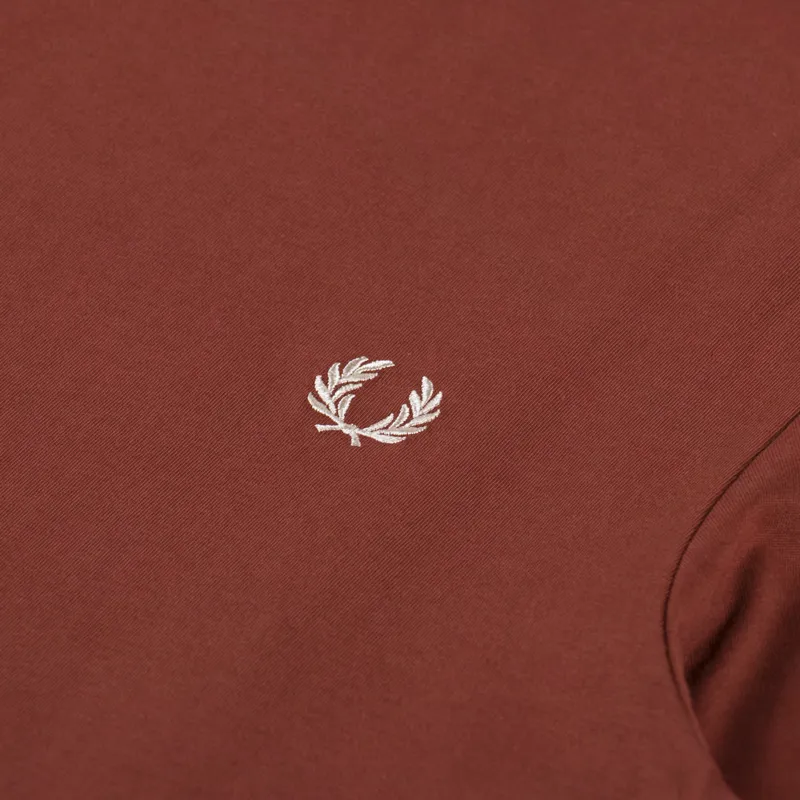 Fred Perry Ringer T Shirt Whisky Brown-2