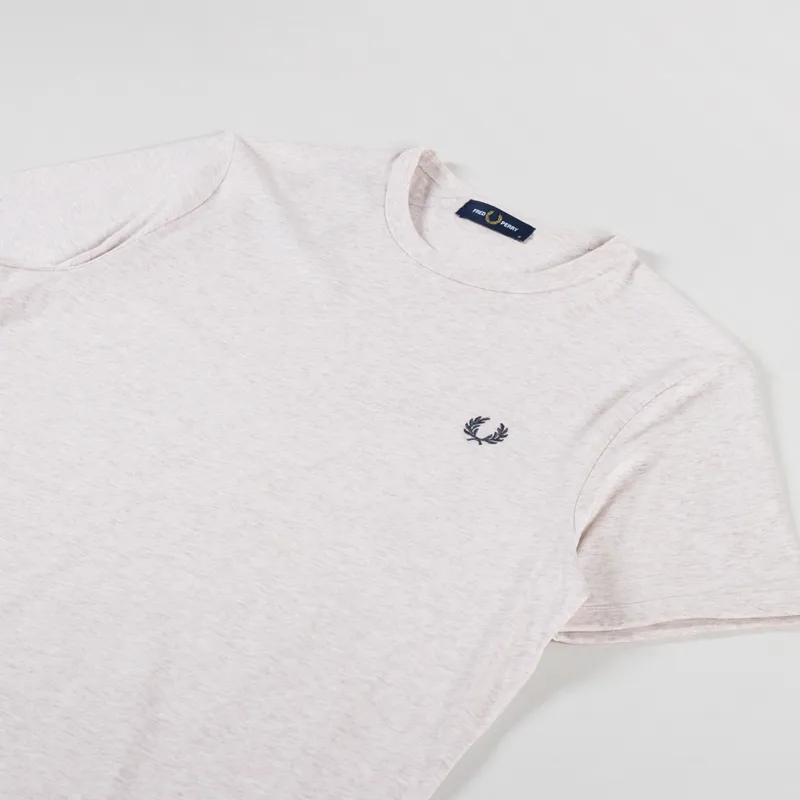 Fred Perry Ringer T Shirt Porridge Marl-1