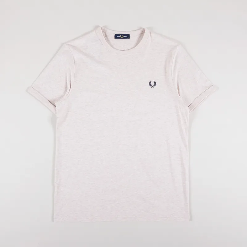 Fred Perry Ringer T Shirt Porridge Marl