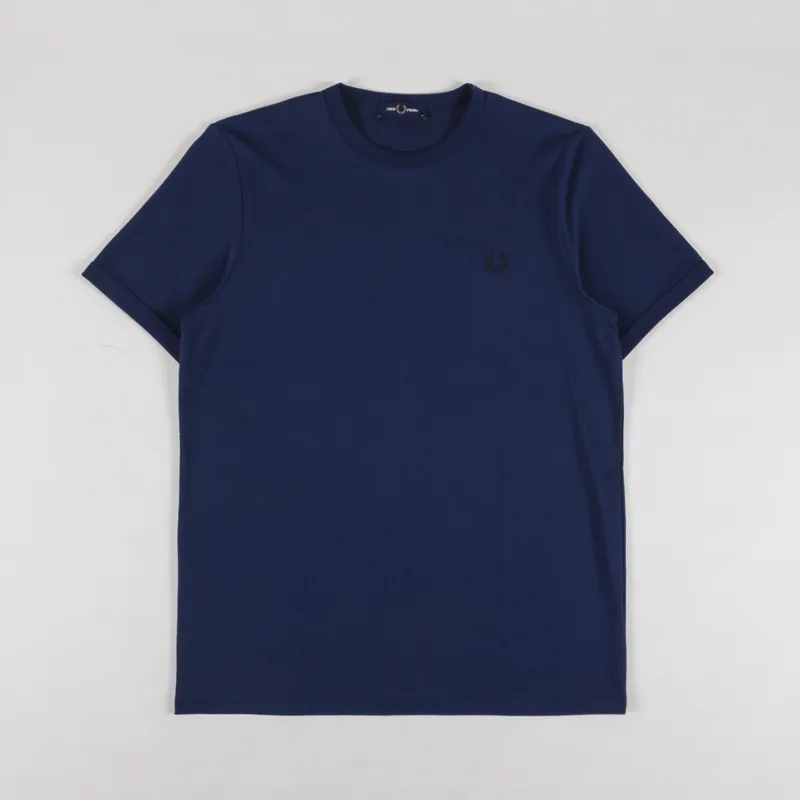 Fred Perry Ringer T Shirt Tennis Blue