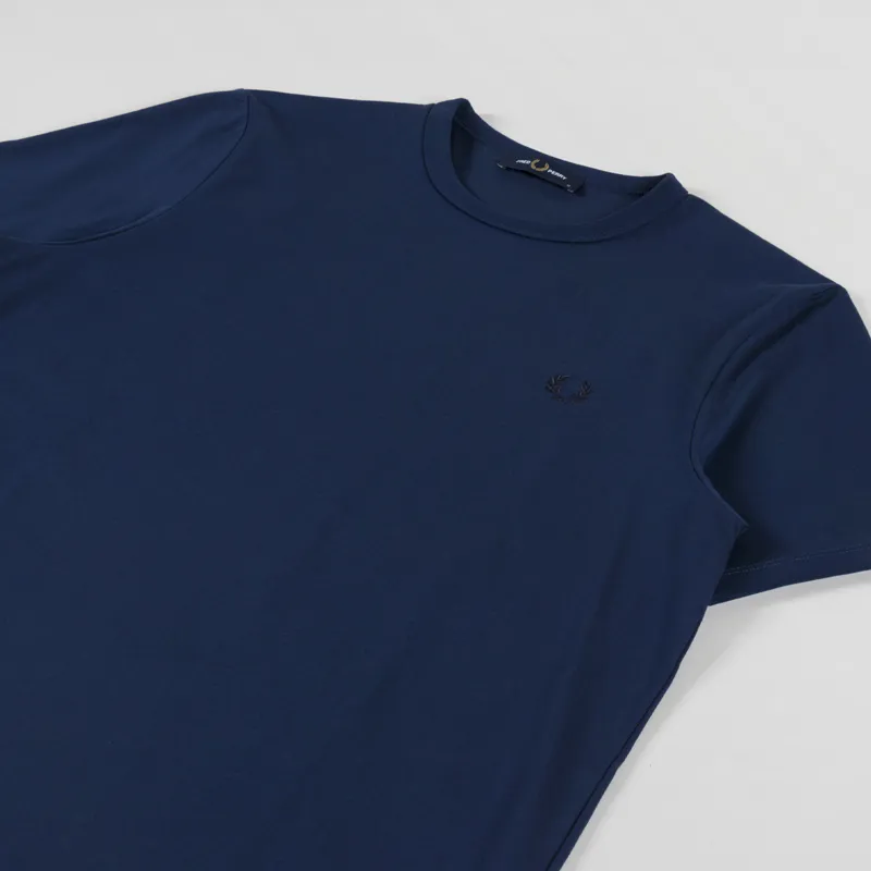 Fred Perry Ringer T Shirt Tennis Blue-1