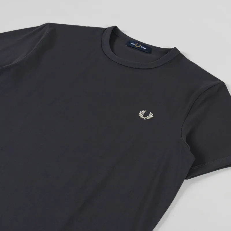 Fred Perry Ringer T Shirt Anchor Grey-1