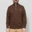 Fred Perry Half Zip Sweatshirt Burnt Tobacco Stockport Blue