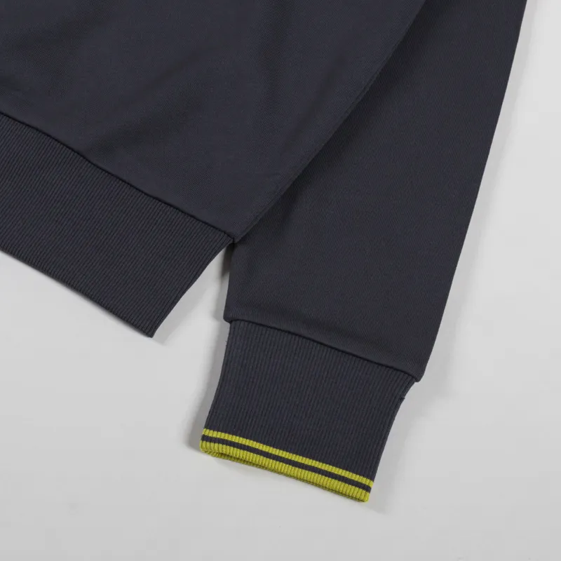 Fred Perry Half Zip Sweatshirt Grey Tennis Ball Yellow-7