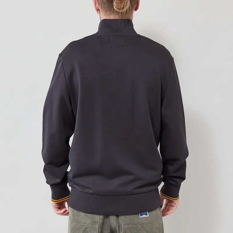 Fred Perry Half Zip Sweatshirt Anchor Grey Golden-2