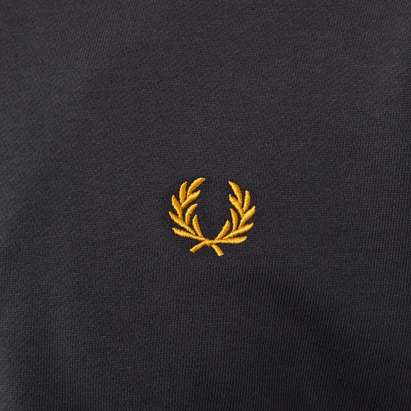 Fred Perry Half Zip Sweatshirt Anchor Grey Golden-4