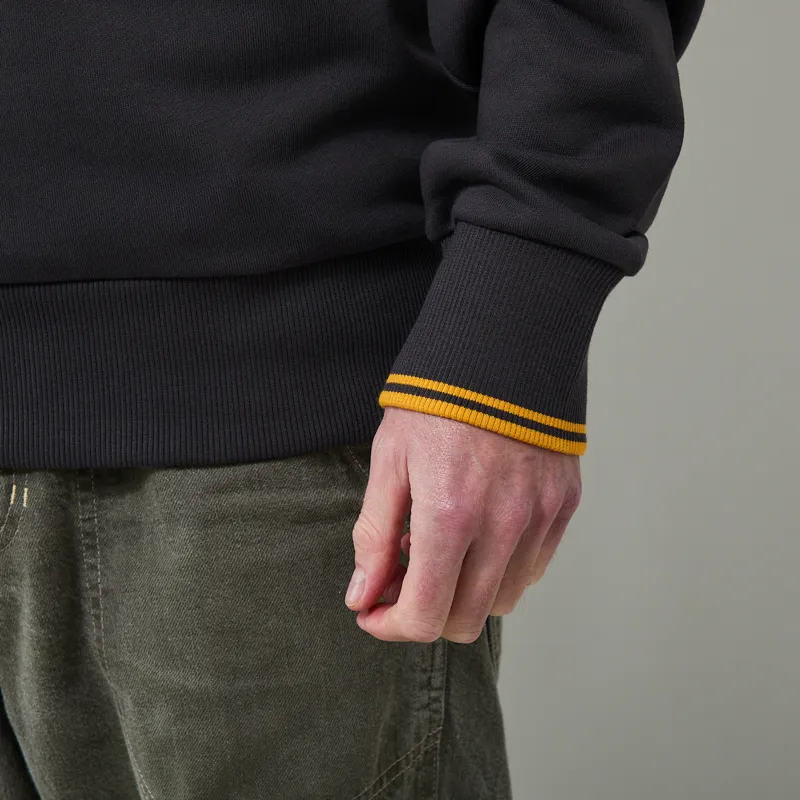 Fred Perry Half Zip Sweatshirt Anchor Grey Golden-5