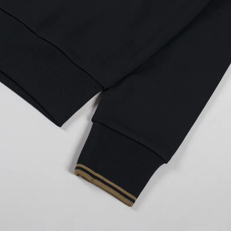 Fred Perry Half Zip Sweatshirt Black Shaded Stone-6