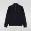 Fred Perry Half Zip Sweatshirt Black Ecru Laurel Wreath Green