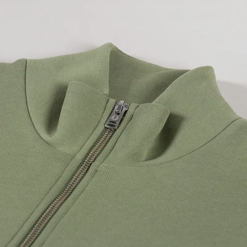 Fred Perry Half Zip Sweatshirt Olive Mint-4