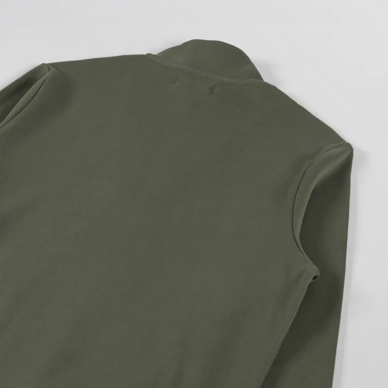 Fred Perry Half Zip Sweatshirt Laurel Wreath Green Black-3