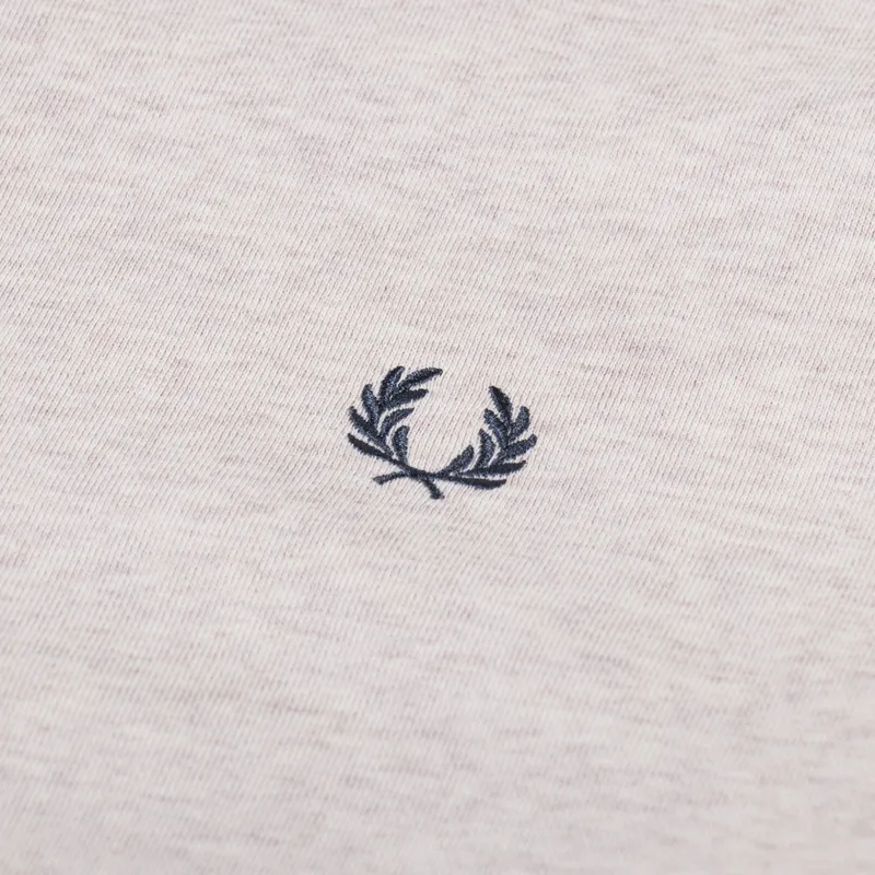 Fred Perry Half Zip Sweatshirt Porridge Marl Anchor Grey-4