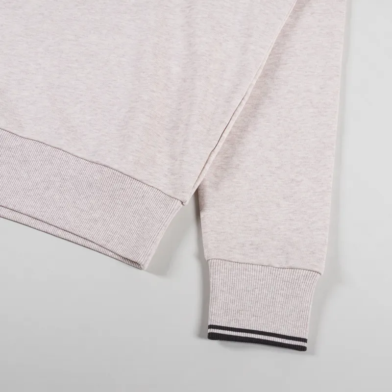 Fred Perry Half Zip Sweatshirt Porridge Marl Anchor Grey-6