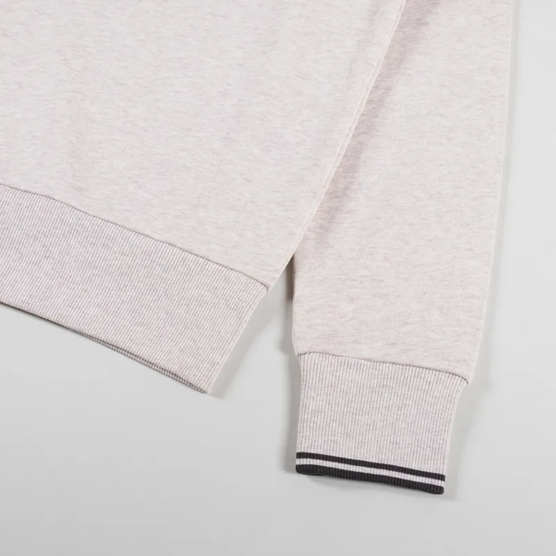 Fred Perry Half Zip Sweatshirt Porridge Marl Anchor Grey-5