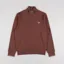 Fred Perry Half Zip Sweatshirt Whisky Brown Porridge Marl