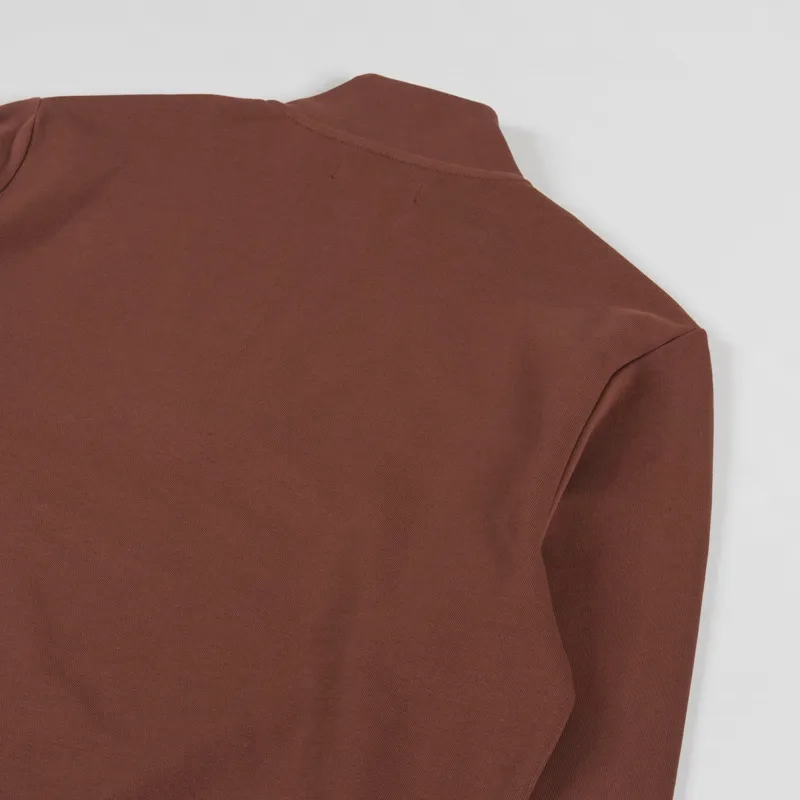 Fred Perry Half Zip Sweatshirt Whisky Brown Porridge Marl-3