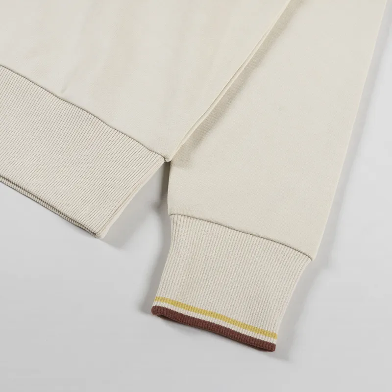 Fred Perry Half Zip Sweatshirt Oatmeal Whisky Brown-6