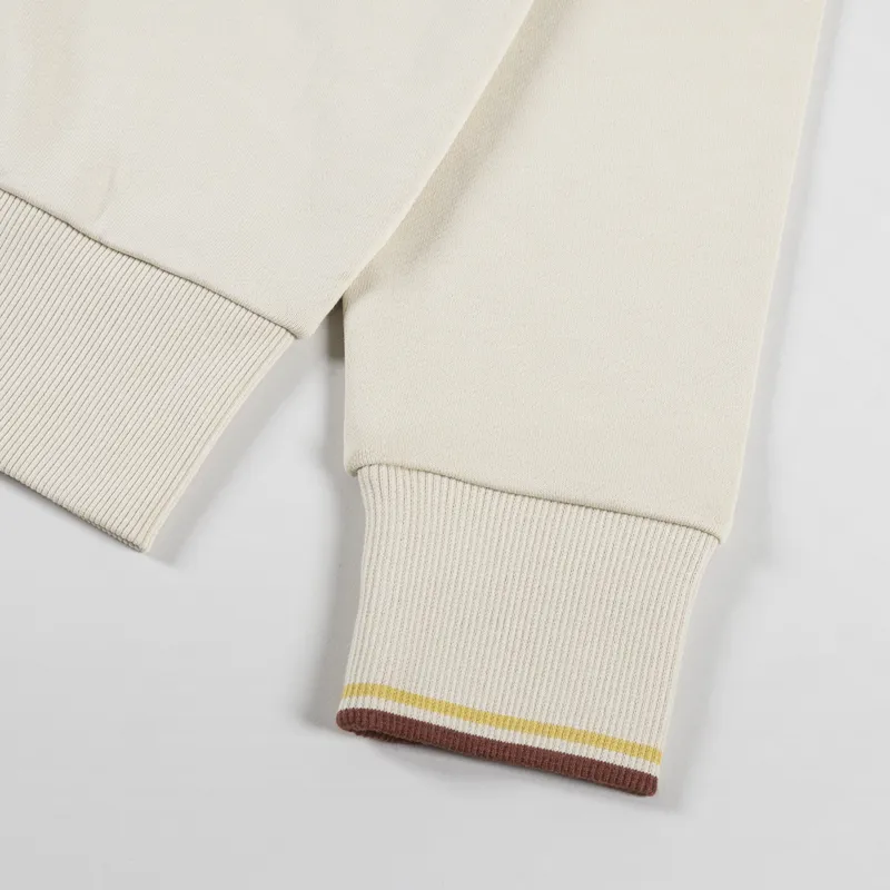 Fred Perry Half Zip Sweatshirt Oatmeal Whisky Brown-7