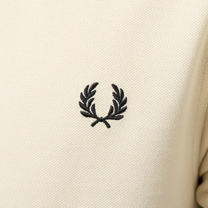 Fred Perry M3600 Twin Tipped Polo Shirt Oatmeal Black-6
