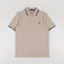 Fred Perry M3600 Twin Tipped Polo Shirt Warm Oat Court Green Tobacco