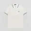 Fred Perry Twin Tipped Polo Shirt Ecru Seagrass Dark Airforce
