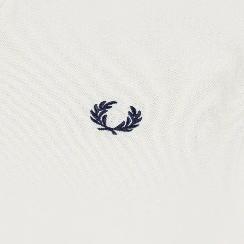 Fred Perry Twin Tipped Polo Shirt Ecru Seagrass Dark Airforce-3