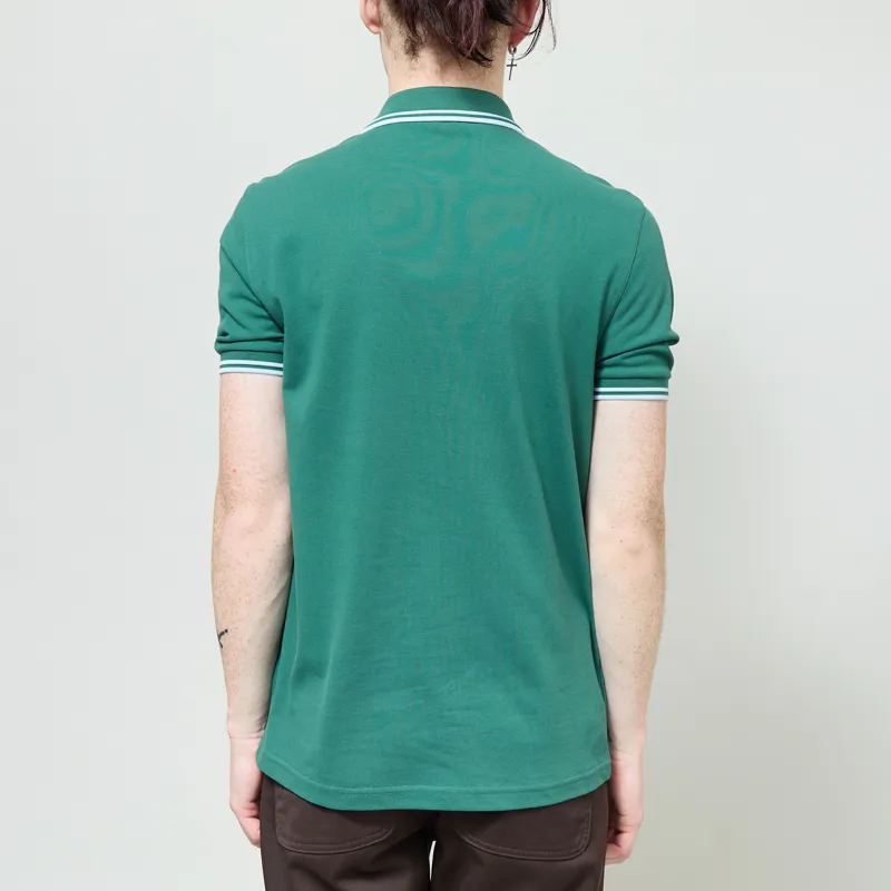 Fred Perry M3600 Twin Tipped Polo Shirt Sport Green Light Ice-2